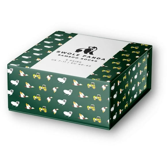 Swole Panda Farm Sock Box - 3 Pack