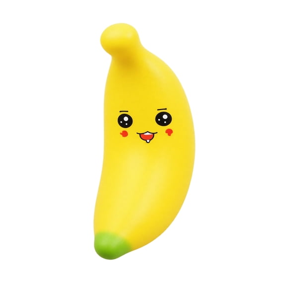Banana Squishy, Bananas Squishy Shaped Stress Balls, Fun Squeeze Fidget Toys for Anxiety Relief, Pinch Sensory Toys for Classroom Rewards, Party Favor Gifts, Goodie Bag Fillers Accessories