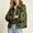 Green, variant on BXJX Womens Polka Dot Jackets, Long Sleeve Button Down Lapel Collar Cropped Fashion Jackets for Spring Fall Blue Size S-3XL