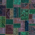 thumbnail image 1 of Ahgly Company Indoor Square Patchwork Light Blue Transitional Area Rugs, 4' Square, 1 of 4