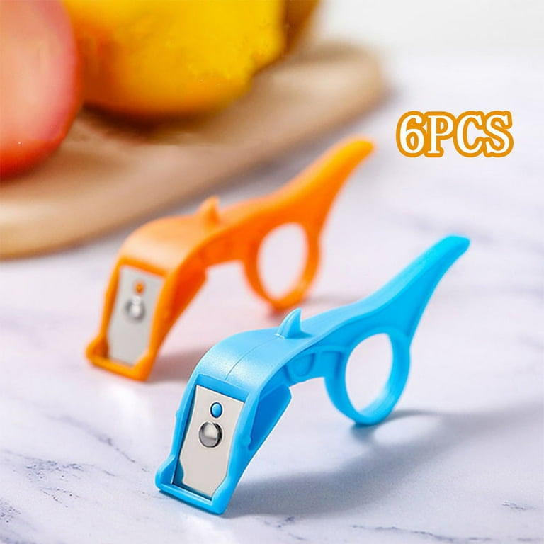 6PCS Easy Orange Citrus Peeler in Bright Orange Color Kitchen Tool