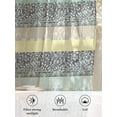 thumbnail image 6 of Sheer Curtains 45 inches Long, Bohemian Flowers Retro Ethnic Floral Color Stripe Light Filtering Sheer Window Curtains Rod Pocket Voile Drapes for Bedroom Living Room, 52"W x 45"L 2 Panels, 6 of 7