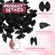 thumbnail image 3 of Uxcell 50Pcs Mini Lazos Pequeños Lazos de Cinta de Satén con Almohadillas Adhesivas para Manualidades, Decoración de Bodas, Fiestas y Envoltura de Regalos en Negro, 3 of 7
