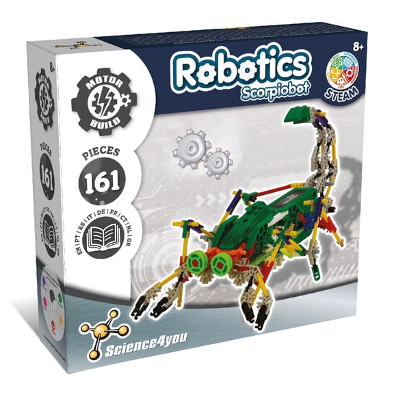 Science4you Scorpiobot Robotics Kit for Kids - Building Robot Toys for Kids 8-12 Year olds, Robot Kit with 161 Pieces, Stem Games, Gift for 8 Year Olds Boys and Girls