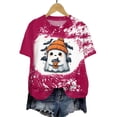 thumbnail image 5 of mgoYE Halloween Shirts for Women Halloween Shirts for Women: Halloween Pumpkin Shirt Cute Ghost Shirts Spooky Season Tee Fall Graphic Short Sleeve Tee(Hot Pink,S), 5 of 7