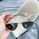 thumbnail image 3 of Gafas de sol de estilo europeo y americano con montura pequeña y forma de ojo de gato, con personalidad semicircular, a la moda, para mujer, 3 of 5