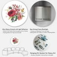 thumbnail image 5 of Designart 'Ancient Wildflowers and Burgundy Rose' Farmhouse Circle Metal Wall Art 11x11 - Disc of 11, 5 of 5