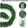 thumbnail image 6 of Christmas Garland with Lights & Timer & Remote- 2Pcs of 10ft Waterproof Battery Operated Lighted Garland with Colorful 50 LEDs for Mantle Stairs Railing Mantle Indoor Outdoor Christmas Decorations, 6 of 7