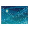 thumbnail image 2 of Starry Night Cutting Board, Night Sky with Full Moon Astronomy Theme Dots Stripes Swirls Pattern, Decorative Tempered Glass Cutting and Serving Board, Large Size, Blue Navy Blue White, by Ambesonne, 2 of 5
