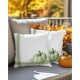 thumbnail image 4 of Fall Throw Pillow Covers&nbsp;20x20 Inch Set of 2 Green Pumpkin Decorative Pillow Covers Sage Green Stripe Cushion Cover Pillowcase for Sofa Couch Bed Home Decor, 4 of 9