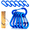 Blue 13 Pcs set, variant on Aluminum Carabiner Clips - 13/Pcs Set D-Ring Keychain Hooks with Survival Whist, forCamping, Hiking, Key Organization & Outdoor Gear