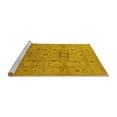 thumbnail image 2 of Ahgly Company Machine Washable Indoor Rectangle Oriental Yellow Traditional Area Rugs, 7' x 10', 2 of 4