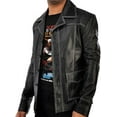 thumbnail image 2 of QAWACH Men Leather Jacket - Lambskin Winter Vintage Red Color Motorcycle Biker Jacket, Moto Riding & Racing Jackets XS Size NBWJ02a, 2 of 2