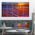 thumbnail image 1 of Colorful Sunset and Wavy Waters - Seashore Canvas Art Print, 1 of 3
