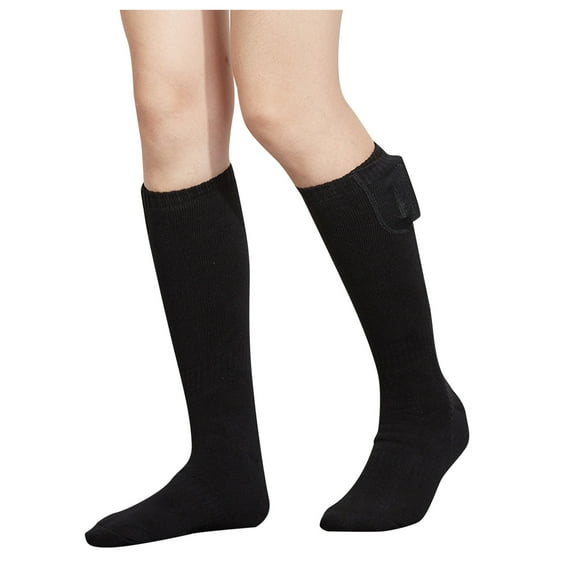 XIAQUJ Men and Women Unisex Rechargeable Electric Heated Socks Battery Powered Comfortable Winter Socks Sport Outdoor Hunting Camping Hiking Warm Socks Socks Black One Size