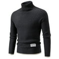 thumbnail image 2 of Yiliang Turtleneck Sweaters for Men Fall and Winter Long Sleeve Warm and Thermal Top Clothes ,Dark Gray,3XL, 2 of 4
