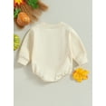 thumbnail image 4 of Wassery 2PCS Baby Boys Girls Sweatshirt Rompers Infant Halloween Clothes Letter Pumpkin Print Long Sleeve Jumpsuit 6M 12M 18M 24M Newborn Cute Fall Outfits, 4 of 9