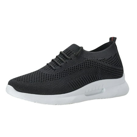 

XIAQUJ New Flying Weaving Mesh Breathable Women s Shoes Round Head Low Top Breathable Sneakers Sneakers for Women 2024 Black 7(38)