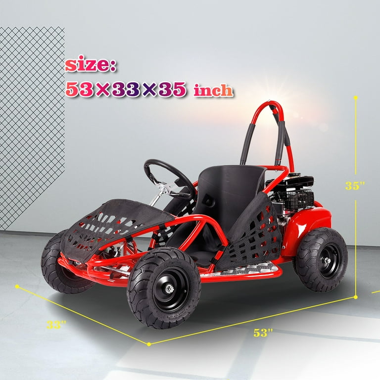 Gas Powered Go Kart for Kids, 79cc 2.5HP 4-Stroke Off Road Go Kart , Ride  On Car for Boys and girls, Max Speed 20Mph, Age 13+ 