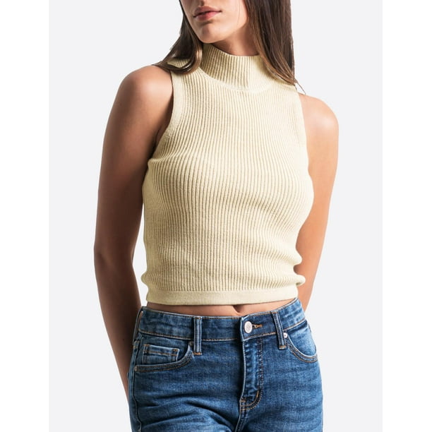 Blusa básica sin mangas Balam, 0084 (Beige) beige M Roman Fashion BL-BAL-0084-BEIGE