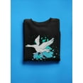 thumbnail image 3 of White Goose And Blue Splashes Sweatshirt Women -Image by Shutterstock, Female x-Large, 3 of 4