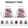 thumbnail image 5 of 12 Pcs Cartoon Print Drawstring Backpack, Lightweight Sports Sackpack for Daily Use, Travel, and Birthday Party Decorations 27x34cm, 5 of 5