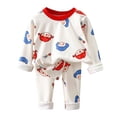 thumbnail image 1 of Odeerbi 0-13 Años Pijamas de Algodón Para Niños Y Niñas Con Camisetas de Manga Larga Estampadas Pantalones Pijama de Dos Piezas Acondicionador de Ropa Para Dormir, 1 of 5