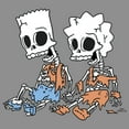 thumbnail image 2 of Women's The Simpsons Skeleton Bart and Lisa  Racerback Tank Top Gray Heather X Large, 2 of 4