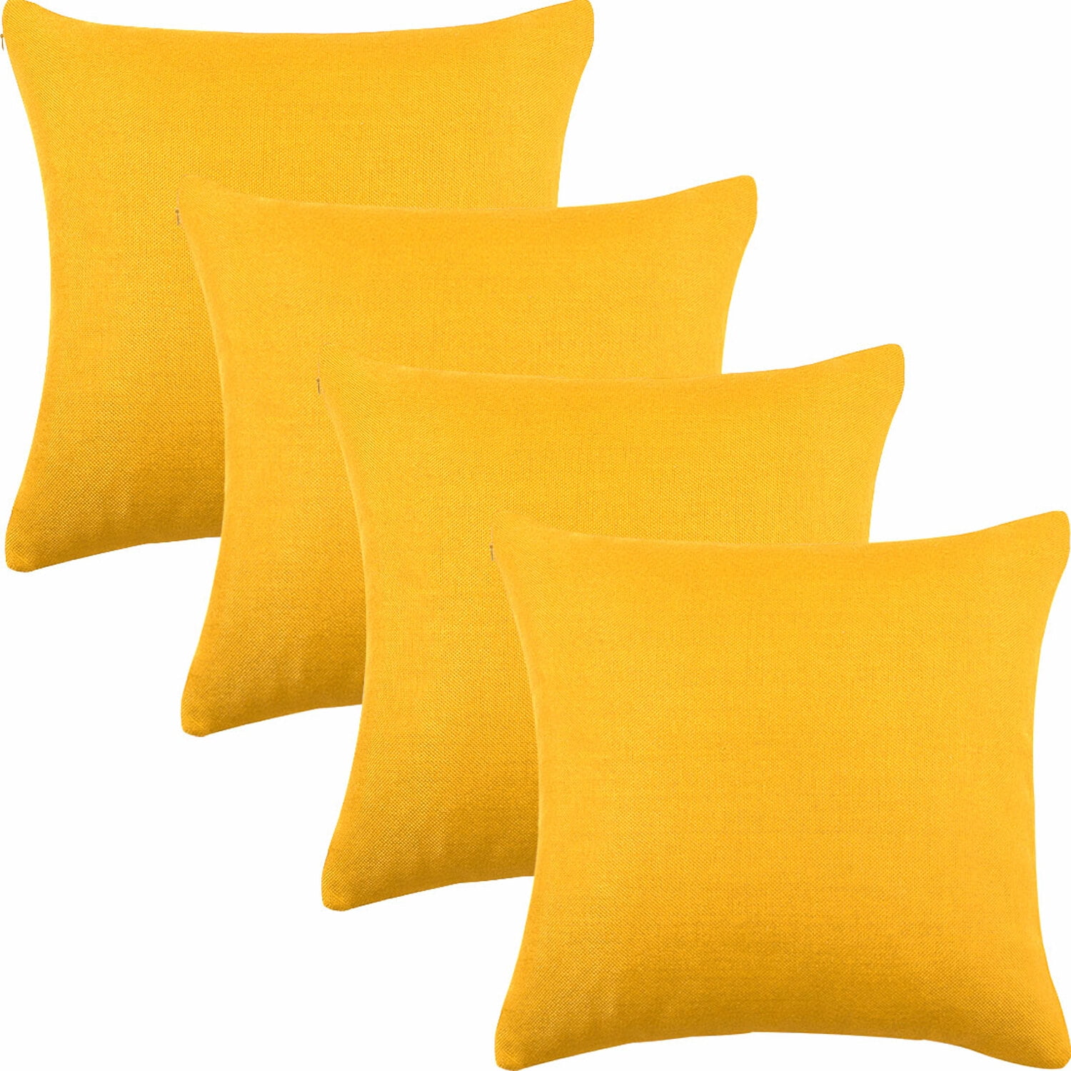 PiccoCasa 4Pcs Faux Linen Throw Pillow Covers, Decorative Throw Pillow