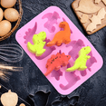 thumbnail image 6 of 4 Pcs BPA Free Non-stick Food Grade Dinosaur Silicone Molds Gummy Molds - Regular & Mini size Dinosaur Silicone DIY Baking Tool for Chocolate Cake Dessert Candy, 6 of 6