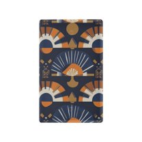 Yayeee Blank Wall Plate Cover 1-Gang 4.5"x2.7" Home Unused Decorative Outlet, Art Geometric Pattern