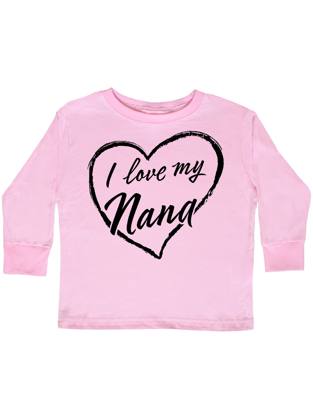 INKtastic - I Love My Nana in Black Chalk Heart Toddler Long Sleeve T ...