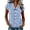 Light Blue, variant on Women's Gingham Shirts Lightweight Dressy Collared Button Down Blouses Relaxed Regular Fit Casual Cap Sleeve Cotton Tops S