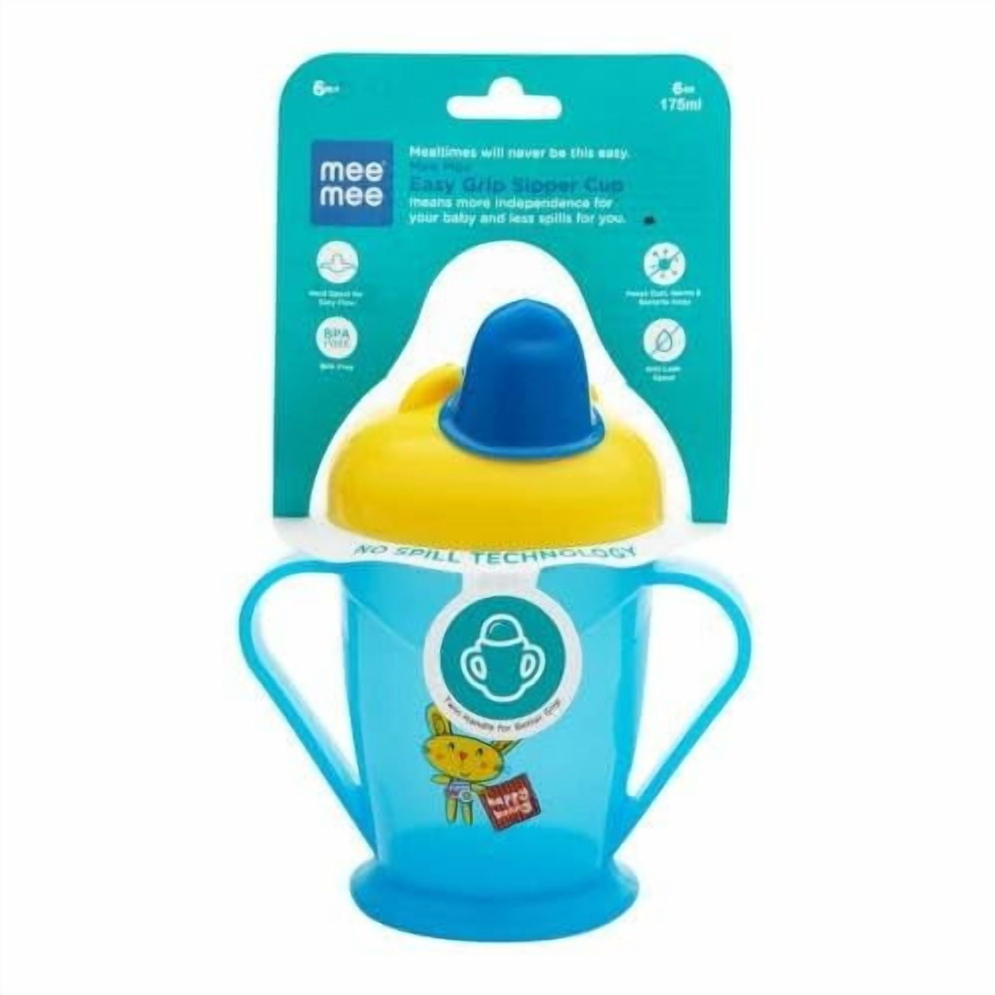 Mee Mee Easy Grip Sipper Cup with Twin Handle (180 ml, Blue)