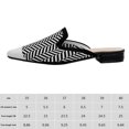 thumbnail image 2 of Mules para mujer con punta en punta y tacón bajo mulas de punto para niñas y damas, 2 of 6