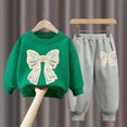thumbnail image 2 of Toddler Girls Outfits Sets, Warm 2PC Fall and Winter Sweatshirts and Pants Active Wear Clothes Sets for Baby Kids Girls 2T 3T 4T 5T 6T 7T 8T K Size 3-4 Years, 2 of 4
