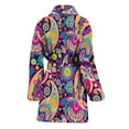 thumbnail image 2 of Bohemian Paisley Pattern Women Bathrobe One Size Univeral Fits, Bohemian Mandala Yoga Boho Fashion Lightweight Plush Fleece Long Robe For Women, 2 of 3