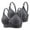 Gray, variant on Women Wirefree Push-Up Bras Breathable 3D Foam Cups Everyday Bra 2-Pack Office To Dinner Date Set