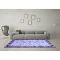 thumbnail image 3 of Ahgly Company Machine Washable Indoor Square Oriental Blue Traditional Area Rugs, 8' Square, 3 of 4