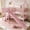 Pink, variant on Harper & Bright Designs Twin Size House Bunk Bed with Storage Stairs, Wood Bunk Bed Frame with Slide for Boys and Girls, Pink