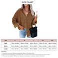 thumbnail image 3 of Tops Casuales Para Mujer, Blusa De Manga Larga Versátil Con Bolsillo Con Botones Para El Trabajo Para Ir De Compras Para Mujer ANGGREK Otros, 3 of 4