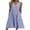 Blue, variant on JBEELATE Women Summer Bohemia Dress Sleeveless Casual Loose Button Down Long Dress Striped with Pockets