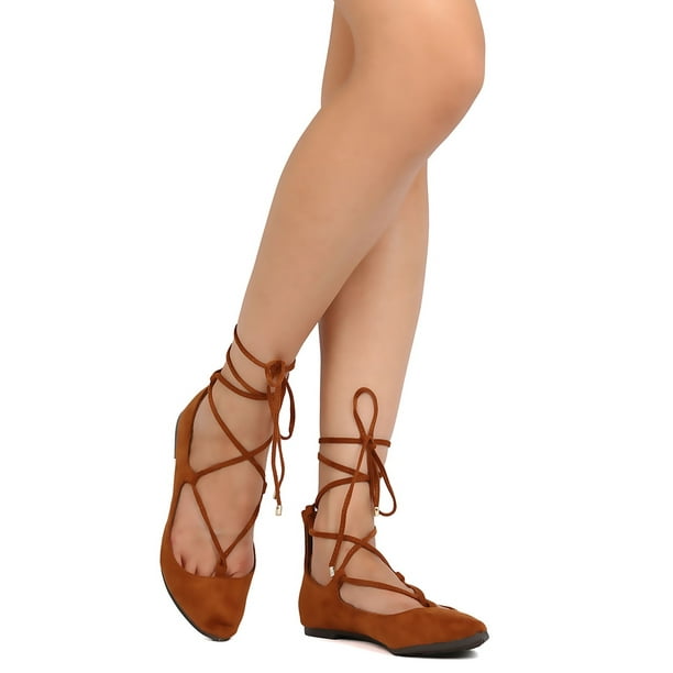 flats with wrap around ankle