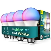 Smart Light Bulbs 4 Pack, Treatlife 2.4GHz Music Sync Color Changing Light Bulb, Works with Alexa Google Home, A19 E26 Dimmable LED Light Bulb 9W 800 Lumen for Party Decoration, Smart Home L