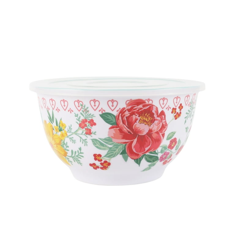 The Pioneer Woman Fancy Flourish 4.4-Quart Ceramic Mixing Bowl with Spout -  Yahoo Shopping