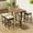 Brown, variant on Segmart 5-Piece Outdoor Acacia Wood Bar Height Table And Four Stools With Cushions, Garden PE Rattan Wicker Dining Table, Foldable Tabletop, High-Dining Bistro Set, All-Weather Patio Furniture, Brown