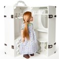 thumbnail image 5 of The Queen's Treasures 18 Inch Doll Clothes Storage Case Furniture, Fully Assembled White Wooden Trunk Includes Vanity, Stool, Hangers, Compatible For Use With American Girl Dolls, Clothes & Shoes, 5 of 8