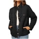 thumbnail image 1 of Parkas de manga larga para mujer, color liso, cuello alto, manga larga, chaqueta acolchada informal, abrigo para mujer, 1 of 4