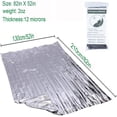 thumbnail image 2 of Mantas térmicas Mylar de emergencia, diseñadas para exteriores, manta térmica reflectante de supervivencia para primeros auxilios (paquetes de 12), 2 of 5