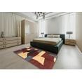thumbnail image 4 of Ahgly Company Indoor Rectangle Abstract Saffron Red Abstract Area Rugs, 2' x 4', 4 of 6